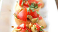 Bruschetta with olives Bruschetta with olives