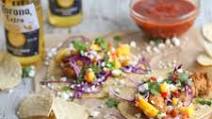 Air-Fried Beer Battered Fish Tacos with Mango Salsa Recipe Air-Fried Beer Battered Fish Tacos with Mango Salsa Recipe