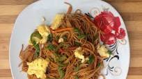Quick egg spaghetti stir-fry with vegetables Quick egg spaghetti stir-fry with vegetables