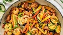 Low Carb Shrimp and Sausage Skillet Low Carb Shrimp and Sausage Skillet