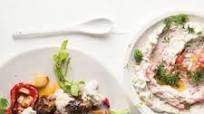 Meatballs with radish tzatziki and roast peppers Meatballs with radish tzatziki and roast peppers