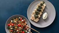 Spinach & Goat Cheese-Stuffed Pork Roast with Tzatziki & Warm Farro Salad Spinach & Goat Cheese-Stuffed Pork Roast with Tzatziki & Warm Farro Salad