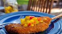 Tomahawk Pork Chops with Tomatillo-Green Tomato Chowchow Tomahawk Pork Chops with Tomatillo-Green Tomato Chowchow