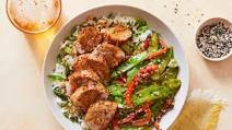 Sweet & Sticky PORK TENDERLOIN with Gingery Veggie Stir-fry & Scallion Rice Sweet & Sticky PORK TENDERLOIN with Gingery Veggie Stir-fry & Scallion Rice