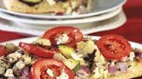 Mediterranean Pizza with Whole Wheat Crust Mediterranean Pizza with Whole Wheat Crust