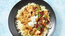 15-Minute North African Pork with Couscous & Spicy Harissa Beans 15-Minute North African Pork with Couscous & Spicy Harissa Beans