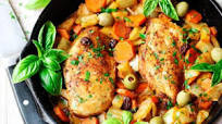 Fennel Chicken Mediterranean Style with Carrots, Raisins and Olives Fennel Chicken Mediterranean Style with Carrots, Raisins and Olives