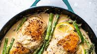 Creamy Lemon Garlic Chicken with Asparagus (30 Minutes!) Creamy Lemon Garlic Chicken with Asparagus (30 Minutes!)