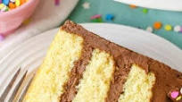 Moist Yellow Cake with Chocolate Frosting Moist Yellow Cake with Chocolate Frosting