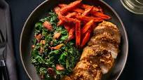 WALNUT-CRUSTED CHICKEN & HONEY THYME SAUCE WALNUT-CRUSTED CHICKEN & HONEY THYME SAUCE