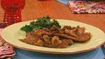 Wild Mushroom Turkey Cutlets with Wilted Spinach Wild Mushroom Turkey Cutlets with Wilted Spinach
