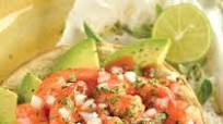 Tostada de camarón Tostada de camarón