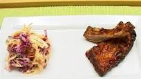 Receta de Pechito de cerdo ahumado con salsa barbacoa y ensalada coleslaw Receta de Pechito de cerdo ahumado con salsa barbacoa y ensalada coleslaw