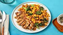 Maple-Mustard Pork Chops with Broccoli and Sweet Potatoes Maple-Mustard Pork Chops with Broccoli and Sweet Potatoes