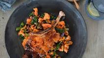 Honey Glazed Pork with Crushed Sweet Potato and Baby Leaf Kale Recipe by Georgina from Table Under A Tree Honey Glazed Pork with Crushed Sweet Potato and Baby Leaf Kale Recipe by Georgina from Table Under A Tree