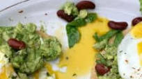 Guacamole Tostadas with Fried Eggs Guacamole Tostadas with Fried Eggs