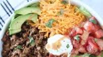 Easy Beef or Chicken Taco Salad (Keto, Low Carb, GF) Easy Beef or Chicken Taco Salad (Keto, Low Carb, GF)