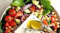 Greek Chickpea Salad with Spinach Greek Chickpea Salad with Spinach