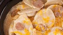 Crock Pot Sausage Pierogi Casserole Crock Pot Sausage Pierogi Casserole