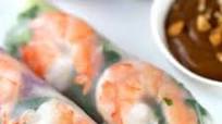 Shrimp Spring Rolls with Peanut Dipping Sauce Shrimp Spring Rolls with Peanut Dipping Sauce