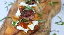 Bacon Ricotta Bruschetta with Fig Jam Bacon Ricotta Bruschetta with Fig Jam