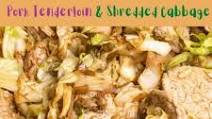 Pork Tenderloin with Green and Red Cabbage Pork Tenderloin with Green and Red Cabbage
