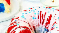 Red, White, and Blue Eggless Bundt Cake Red, White, and Blue Eggless Bundt Cake