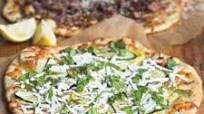 Zucchini & Basil Pizzas Zucchini & Basil Pizzas