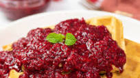 Gluten-Free Vegan Waffles with Spiced Raspberry Compote Gluten-Free Vegan Waffles with Spiced Raspberry Compote