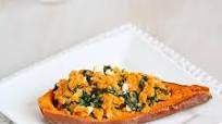 Stuffed Sweet Potato Recipe with Spinach, Hummus & Feta Stuffed Sweet Potato Recipe with Spinach, Hummus & Feta