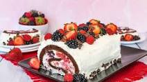 Berries and Cream Chocolate Cake Roll Berries and Cream Chocolate Cake Roll