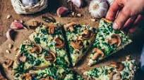 Garlic Mushroom and Spinach Pizza Garlic Mushroom and Spinach Pizza