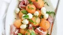 Cantaloupe and Mozzarella Caprese Salad Cantaloupe and Mozzarella Caprese Salad