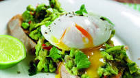 Eggs and guacamole on toast Eggs and guacamole on toast