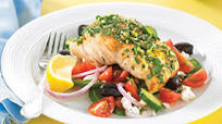 Lemon Parsley Fish with Greek Salad Lemon Parsley Fish with Greek Salad