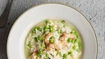 Lemony prawn & pea pressure cooker risotto Lemony prawn & pea pressure cooker risotto