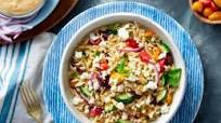 Greek Orzo Pasta Salad with Roasted Garlic Hummus Greek Orzo Pasta Salad with Roasted Garlic Hummus