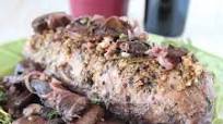 Herb Rubbed Pork Tenderloin in Red Wine Mushroom Sauce Herb Rubbed Pork Tenderloin in Red Wine Mushroom Sauce