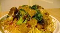 Beef & Broccoli over Hong Kong Pan Fried Noodles Beef & Broccoli over Hong Kong Pan Fried Noodles