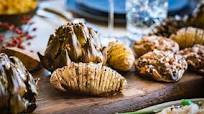 Roasted Hasselback potatoes with herb oil Roasted Hasselback potatoes with herb oil
