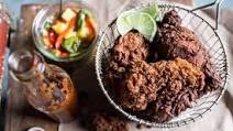 Almond Buttermilk Jamaican Fried Chicken with Pickled Pineapple Slaw Almond Buttermilk Jamaican Fried Chicken with Pickled Pineapple Slaw