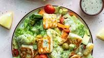 Fried Halloumi Greek Salad Fried Halloumi Greek Salad