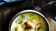 Finnish salmon and potato soup (Lohikeitto) Finnish salmon and potato soup (Lohikeitto)
