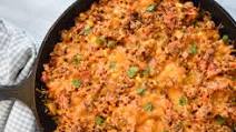 Low-FODMAP One Skillet Mexican Rice with Beef; Gluten-free Low-FODMAP One Skillet Mexican Rice with Beef; Gluten-free