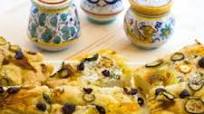 Focaccia With Zucchini, Zucchini Blossoms, Ricotta Cheese & Olives Focaccia With Zucchini, Zucchini Blossoms, Ricotta Cheese & Olives