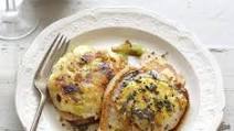 Pork chops with bubble 'n' leek cakes Pork chops with bubble 'n' leek cakes