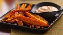 Sweet Potato Oven Fries with Spicy Sour Cream Sweet Potato Oven Fries with Spicy Sour Cream