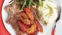 Pork Chops with Plums and Whipped Potatoes Pork Chops with Plums and Whipped Potatoes
