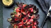 Beetroot Cured Salmon Salad with Black Fish Roe Beetroot Cured Salmon Salad with Black Fish Roe