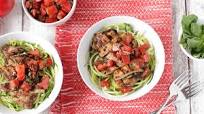 Bruschetta Grilled Chicken Zoodle Bowl Bruschetta Grilled Chicken Zoodle Bowl